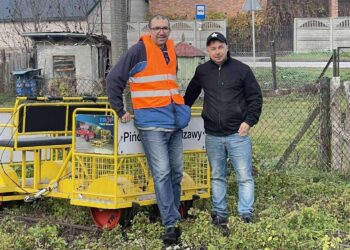 Towarzystwo Przyjaciół Ponidzia planuje reaktywację ruchu turystycznego na trasie dawnej kolejki wąskotorowej w Chrobrzu / Fot. Towarzystwo Przyjaciół Ponidzia