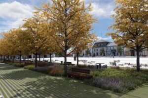 Jędrzejów. Rynek - wizualizacja