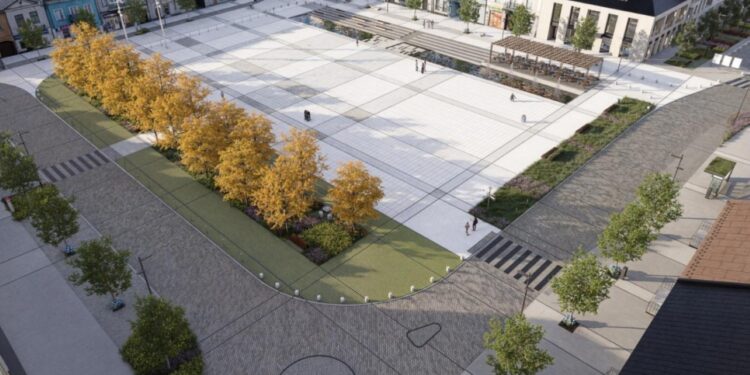 Jędrzejów. Rynek - wizualizacja