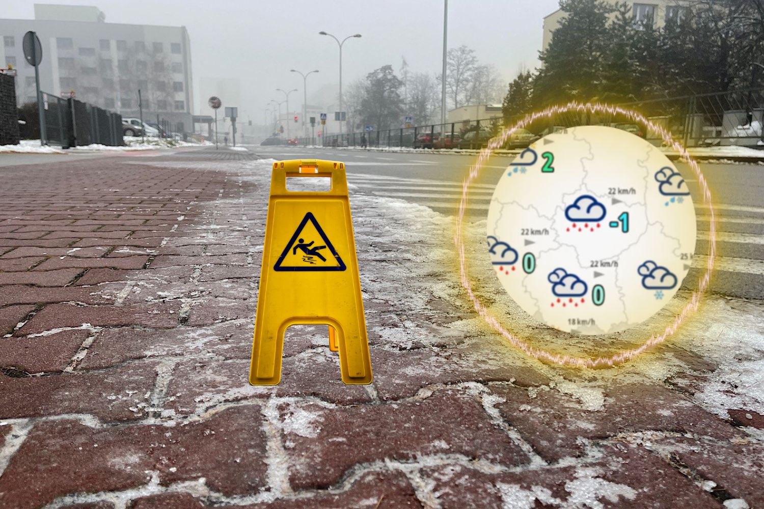 „Szklanka” na drogach i chodnikach. Synoptycy ostrzegają