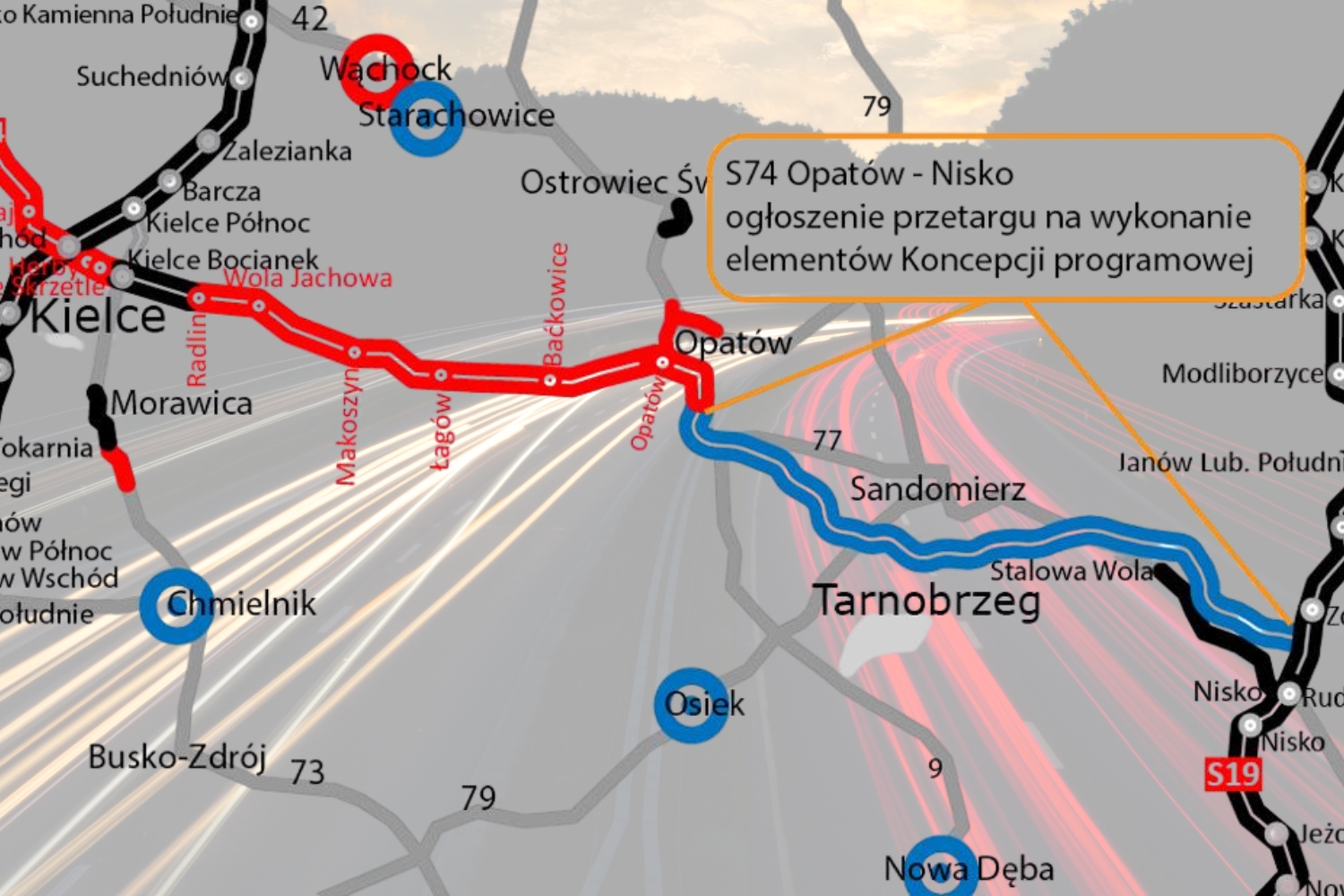 Coraz bliżej budowy trasy S74 Opatów – Nisko