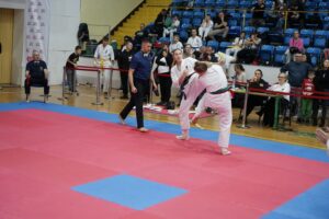 06.12.2025. Kielce. Świętokrzyska Liga Karate Kyokushin Koronea Cup – edycja mikołajkowa / Fot. Maciej Makuła - Radio Kielce