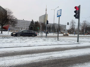 31.12.2025. Kielce. Zaśnieżone ulice / Fot. Wiktor Taszłow - Radio Kielce