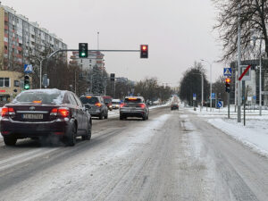 31.12.2025. Kielce. Zaśnieżone ulice / Fot. Wiktor Taszłow - Radio Kielce