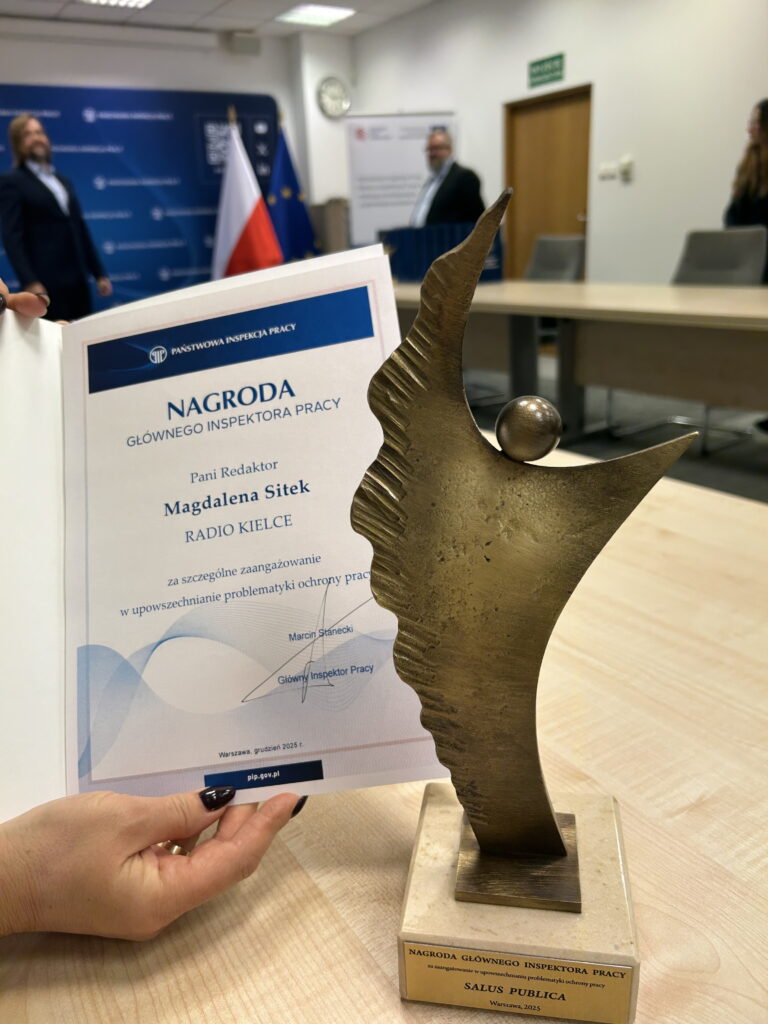 Magdalena Sitek nagrodzona przez Państwową Inspekcję Pracy - Radio Kielce