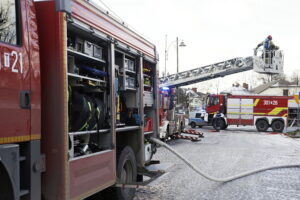 Pożar budynku przy ulicy Bodzentyńskiej w Kielcach - Radio Kielce