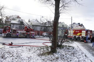 Pożar budynku przy ulicy Bodzentyńskiej w Kielcach - Radio Kielce