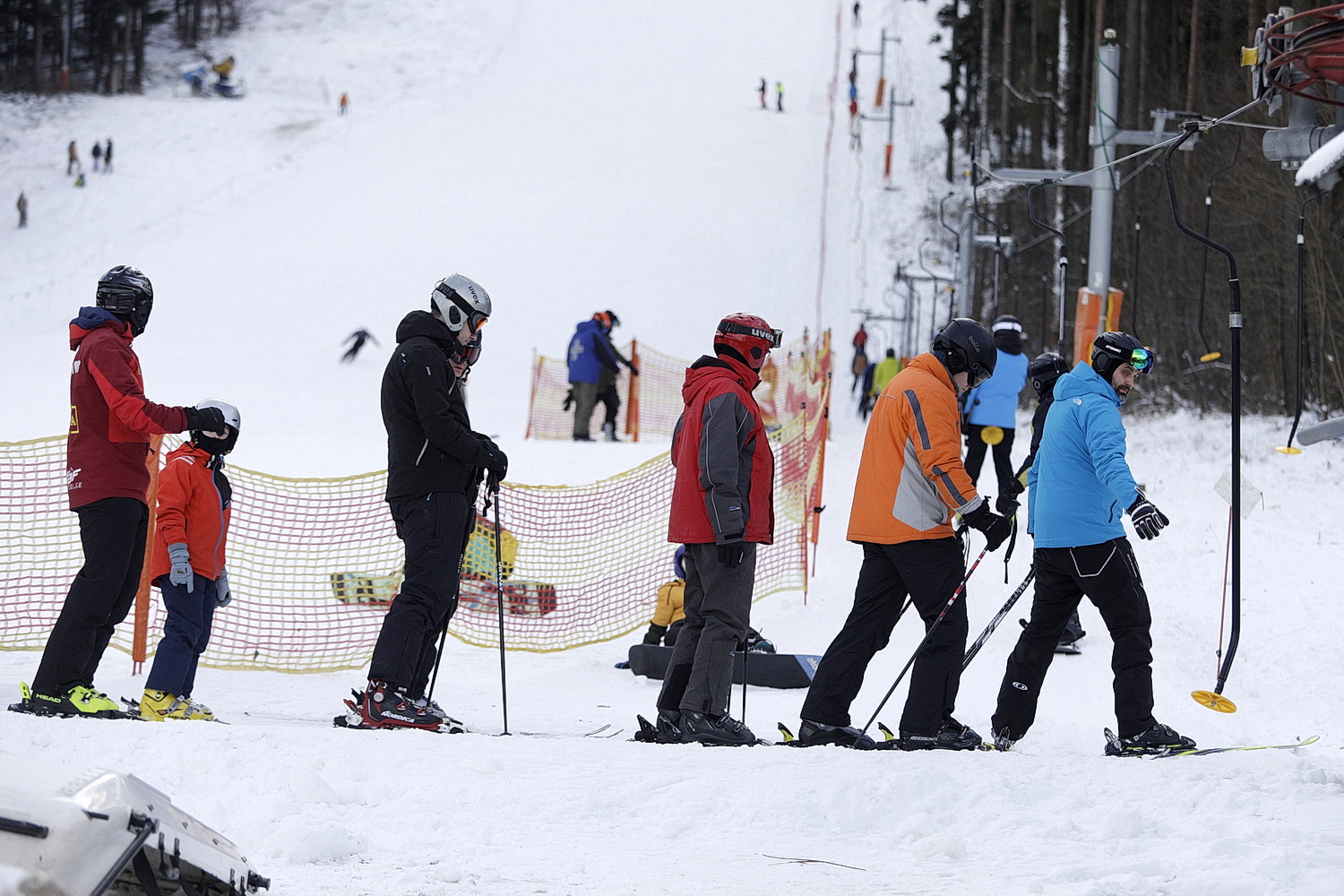 Kielce. Narciarze na stoku Telegraf