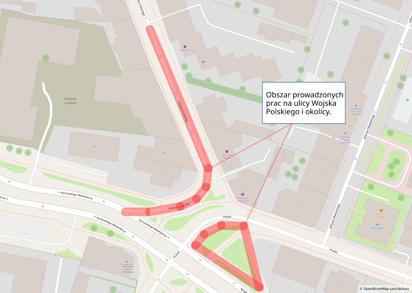 Od czwartku utrudnienia na ulicy w centrum Kielc