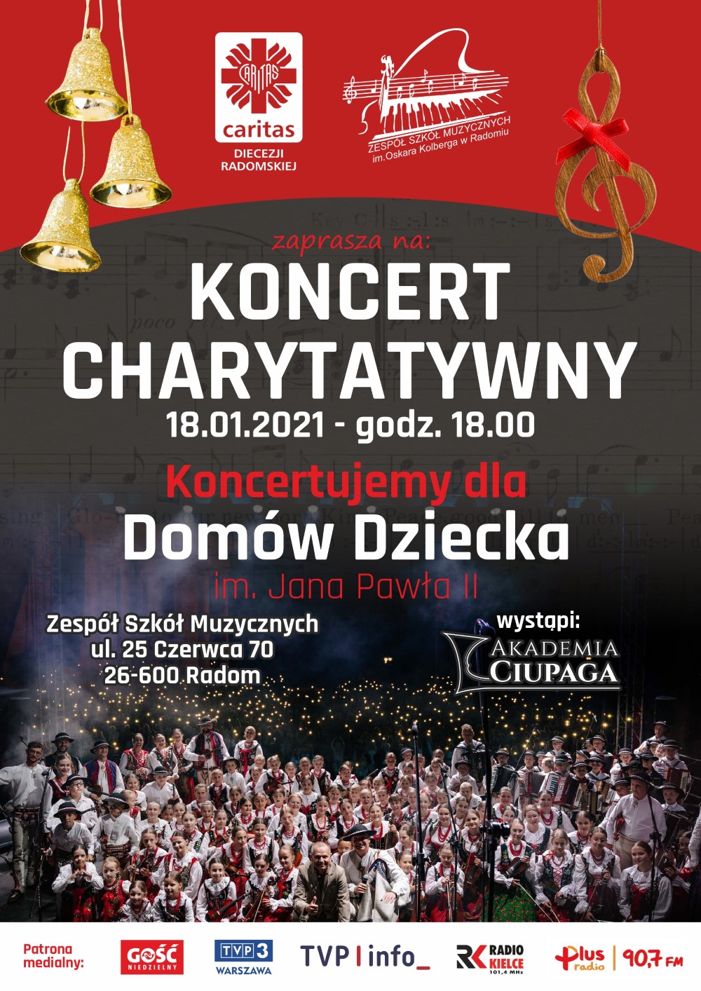 Koncert Charytatywny - Koncertujemy dla Domów Dziecka im. Jana Pawła II - Radio Kielce