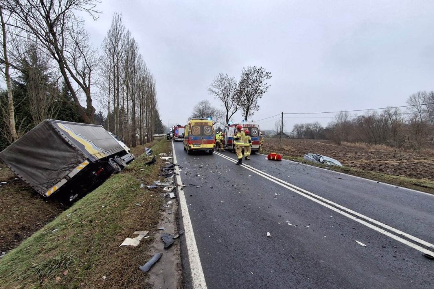 Śmiertelny wypadek na drodze krajowej