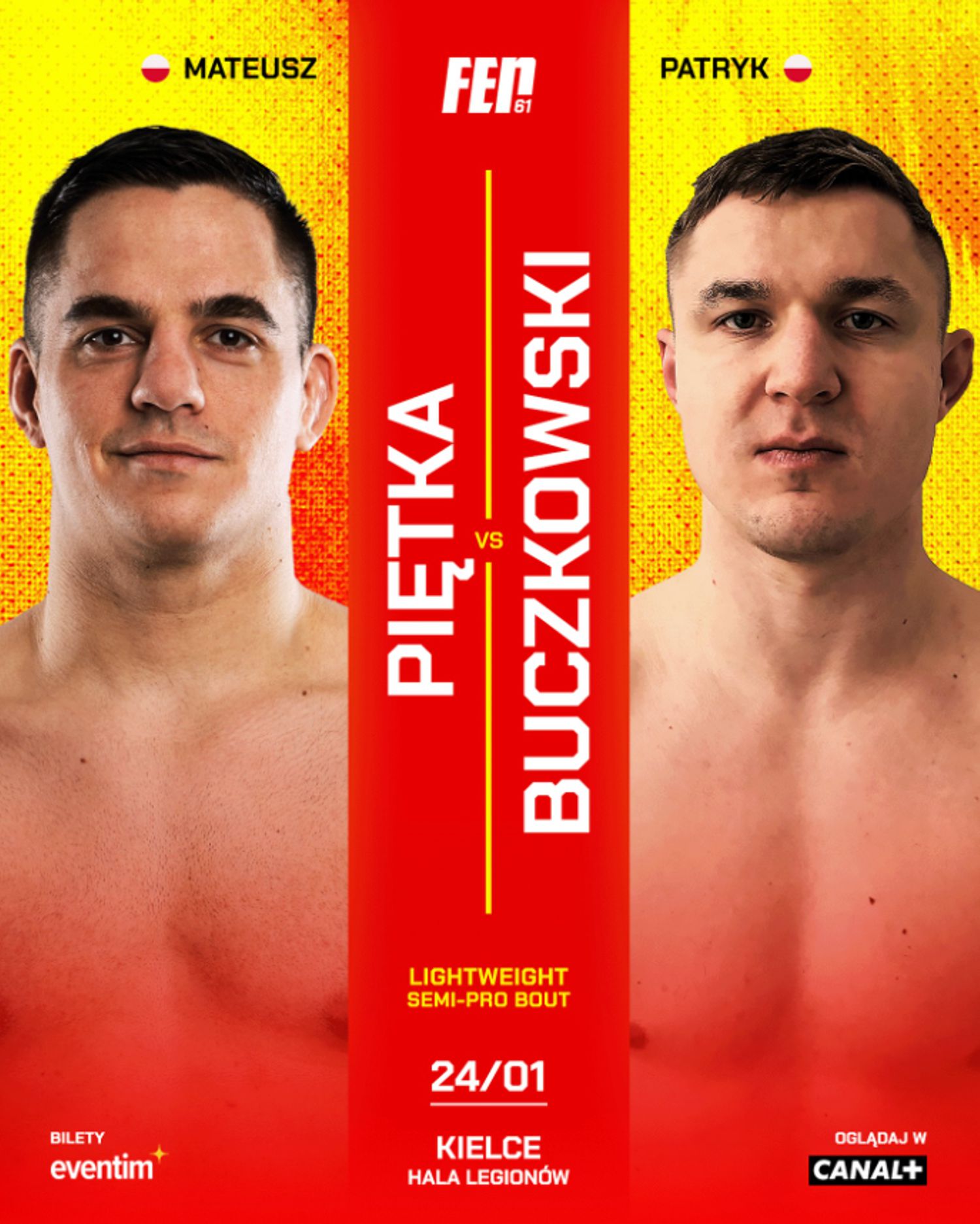 Sportowe święto w Kielcach. Gala FEN 61 z udziałem reprezentanta regionu