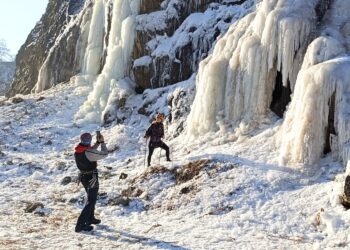 18.01.2026 Kielce. Lodospad na Kadzielni / Fot. Magdalena Bielak - Radio Kielce