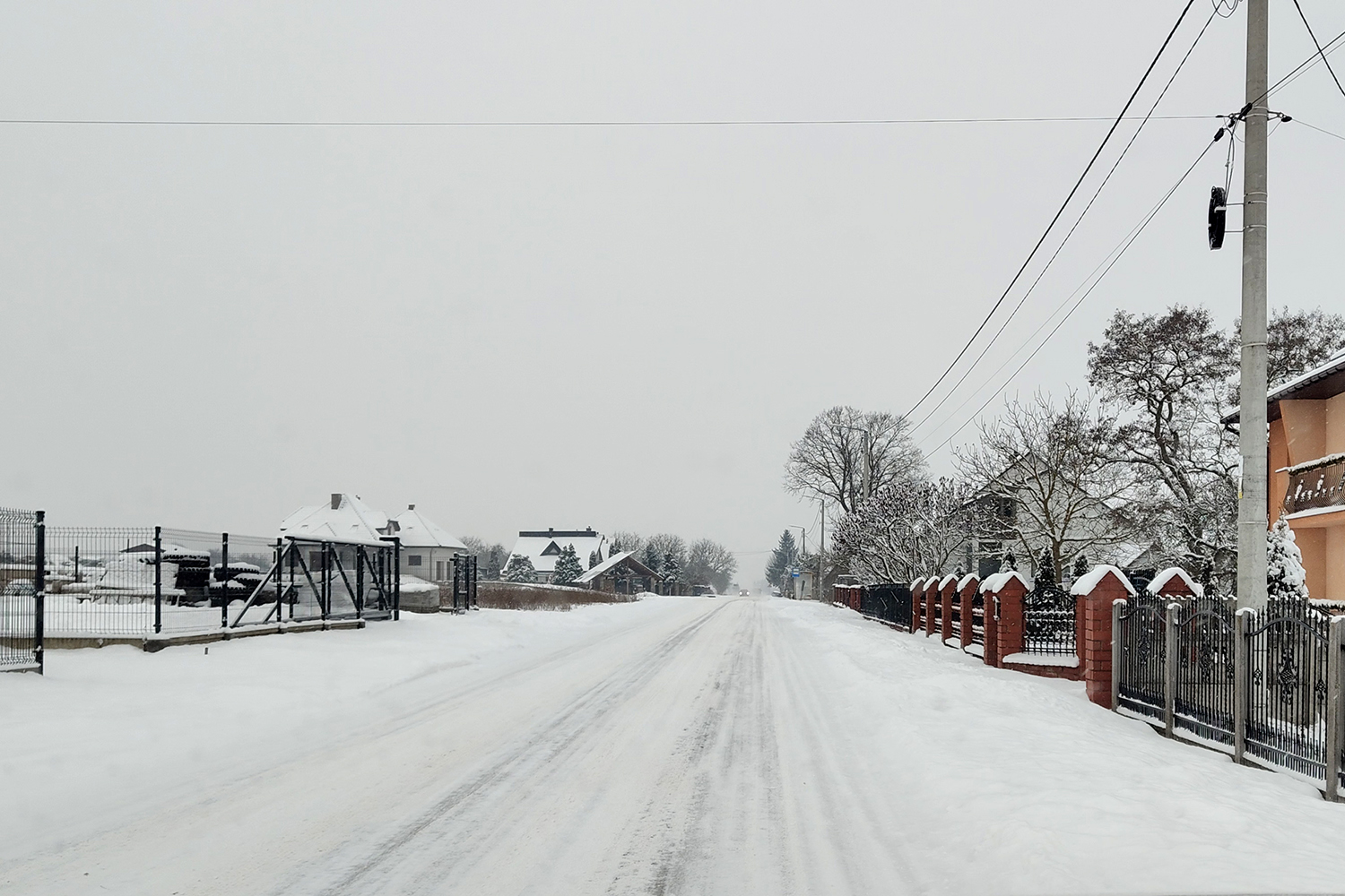 Skrzelczyce, gmina Pierzchnica. Ulica Góra / Fot. Karol Kieszkowski