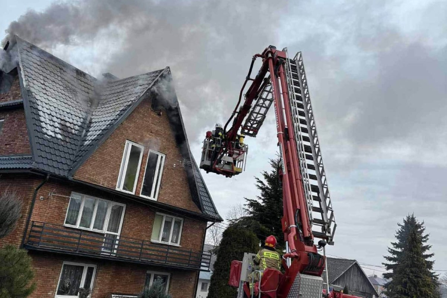 Piestrzec. Pożar / Fot. Radosław Kardas
