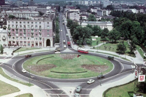 Kielce. Rondo Jerzego Giedroycia. Lata 1969-1971 / źródło: facebook.com/kieleckieinwestycje