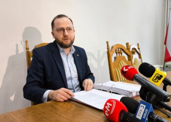 14.01.2026. Kielce. Konferencja prasowa Karola Wilczyńskiego / Fot. Dariusz Kuc - Radio Kielce