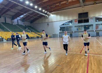 12.01.2026. Kielce. Hala Legionów. Trening Industrii Kielce / Fot. Rafał Szymczyk - Radio Kielce