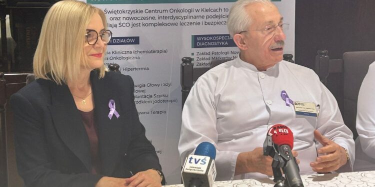 04.02.2026. Kielce. Świętokrzyskie Centrum Onkologii. Konferencja / Fot. Iwona Murawska-Bujnowicz - Radio Kielce
