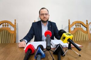 14.01.2026. Kielce. Konferencja prasowa Karola Wilczyńskiego / Fot. Dariusz Kuc - Radio Kielce