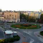 Kielce. Rondo Jerzego Giedroycia. Kwiecień 2018 roku / źródło: fotopolska.eu