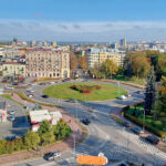 Kielce. Rondo Jerzego Giedroycia. Październik 2023 roku / źródło: fotopolska.eu