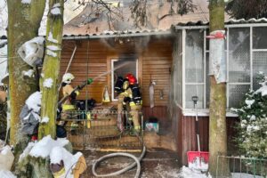 10.01.2025. Budziska. Pożar / źródło: PSP Staszów