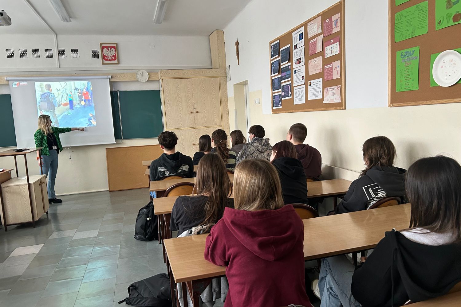 16.01.2026. Kielce. IV Liceum Ogólnokształcące. Warsztaty pn. „Jak nie dać się fake newsom?”, których organizatorem było Centrum Edukacji Medialnej działające przy Radiu Kielce / Fot. Aleksandra Słowak - Radio Kielce