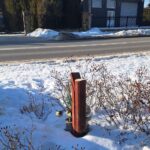 19.01.2026. Kielce. Ulica Sandomierska. Zniszczona kapliczka / Fot. Diecezja Kielecka