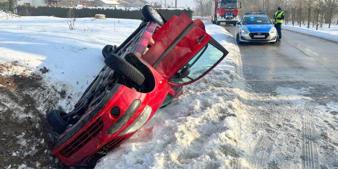 27.01.2026. Chobrzany. Wypadek / źródło: policja
