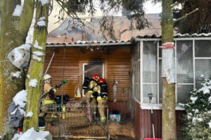 10.01.2025. Budziska. Pożar / źródło: PSP Staszów