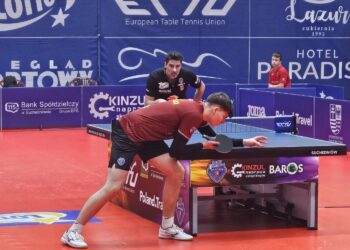 17.01.2026. Suchedniów. Mecz Ligi Mistrzów tenisistów stołowych Bank Spółdzielczy Orlicz 1924 Suchedniów - Orlen Bogoria Grodzisk Mazowiecki / Fot. Maciej Makuła - Radio Kielce