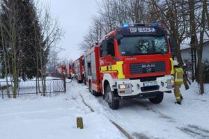 10.01.2025. Budziska. Pożar / źródło: PSP Staszów