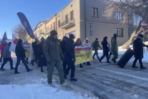 17.01.2026. Ostrowiec Świętokrzyski. Marsz „Polska za pokojem” organizowany przez Konfederację Korony Polskiej / Fot. Anna Głąb – Radio Kielce