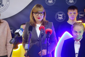 12.01.2026. Kielce. Konferencja prasowa poświęcona premierze musicalu „Witajcie w naszej bajce” / Fot. Wiktor Taszłow - Radio Kielce
