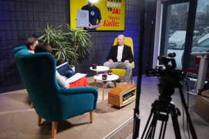 „Dzień dobry, to Ja! Rozmowy inne niż wszystkie w Radiu Kielce”. Mateusz Kalisz / Fot. Wiktor Taszłow - Radio Kielce