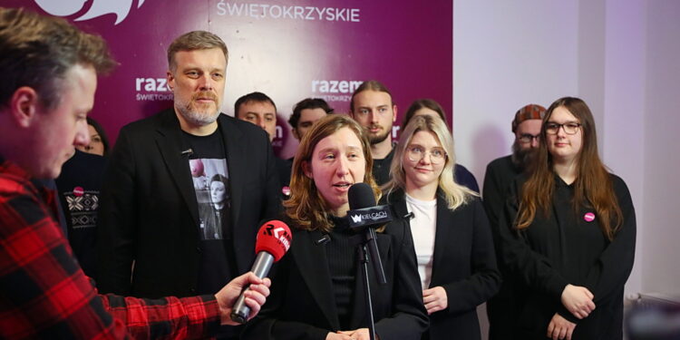 15.01.2026. Kielce. Otwarcie biura partii Razem / Fot. Wiktor Taszłow - Radio Kielce