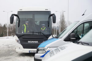 16.01.2026. Kielce. Punkt sprawdzania autokarów / Fot. Wiktor Taszłow - Radio Kielce