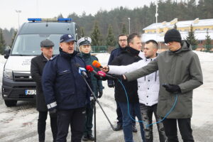 16.01.2026. Kielce. Punkt sprawdzania autokarów / Fot. Wiktor Taszłow - Radio Kielce