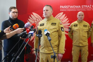21.01.2026. Kielce. Przekazanie dronów dla jednostek ratowniczo-gaśniczych Państwowej Straży Pożarnej z terenu województwa świętokrzyskiego / Fot. Wiktor Taszłow - Radio Kielce