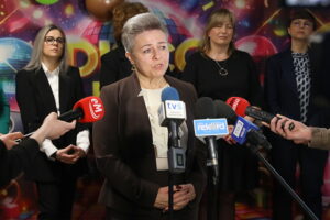 04.02.2026. Kielce. Żłobek Samorządowy nr 15 w Kielcach. Konferencja prasowa dot. żłobków samorządowych / Wiktor Taszłow - Radio Kielce