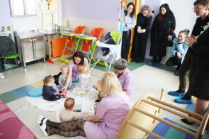 04.02.2026. Kielce. Żłobek Samorządowy nr 15 w Kielcach. Konferencja prasowa dot. żłobków samorządowych / Wiktor Taszłow - Radio Kielce