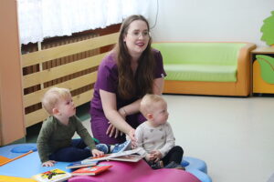 04.02.2026. Kielce. Żłobek Samorządowy nr 15 w Kielcach. Konferencja prasowa dot. żłobków samorządowych / Wiktor Taszłow - Radio Kielce