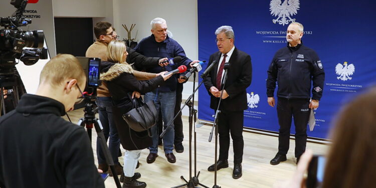 07.01.2025. Kielce. Konferencja prasowa / Fot. Wiktor Taszłow - Radio Kielce