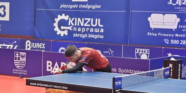 17.01.2026. Suchedniów. Mecz Ligi Mistrzów tenisistów stołowych Bank Spółdzielczy Orlicz 1924 Suchedniów - Orlen Bogoria Grodzisk Mazowiecki / Fot. Maciej Makuła - Radio Kielce