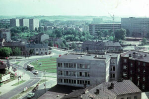 Kielce. Rondo Gustawa Herlinga-Grudzińskiego. Lata 1969-1971 / źródło: facebook.com/kieleckieinwestycje