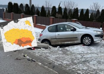 Jest ślisko i są tego efekty. Świętokrzyskie w alercie RCB