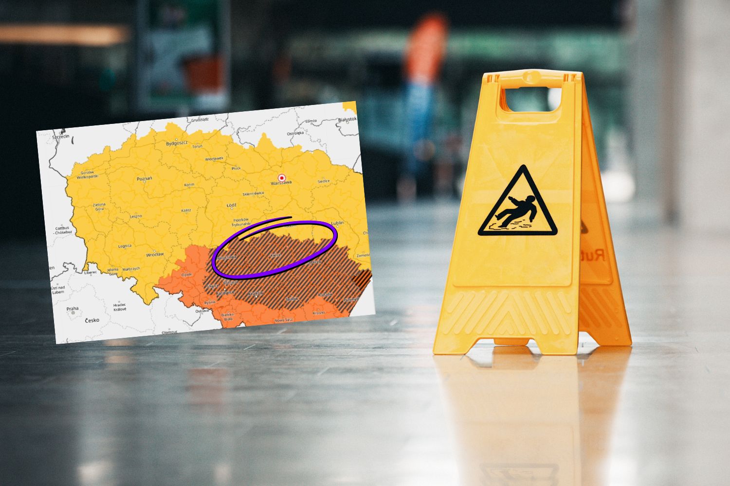 Deszcz i gołoledź. Nie ryzykuj zdrowia. Zostań w domu