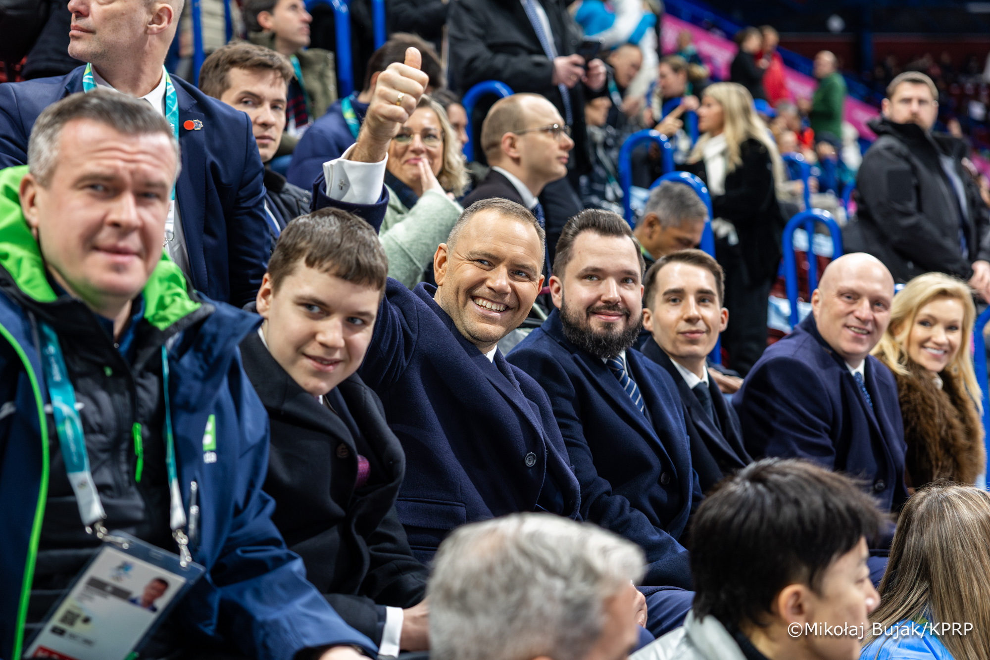 Prezydent Nawrocki w wiosce olimpijskiej w Mediolanie