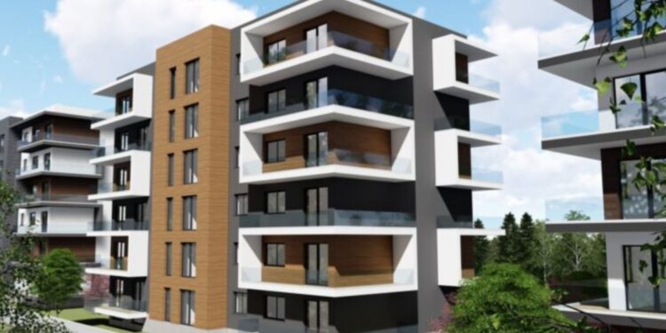 W Ostrowcu Świętokrzyskim powstanie kilkadziesiąt nowych mieszkań komunalnych - Radio Kielce Ostrowiec Świętokrzyski. Wizualizacja bloku przy ul. Hubalczyków / Fot. materiały prasowe